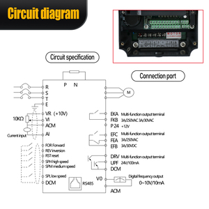 HLTNC 220V/380V VARIABLE FREQUENCY DRIVE INVERTER VFD 7.5KW pour 5.5KW 6KW 7.5KW air ou eau refroidi pour Cnc - Product Image 4