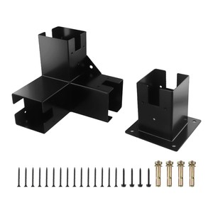 <span class=keywords><strong>Kit</strong></span> de quincaillerie robuste en acier pour pergola modulaire moderne d'extérieur, <span class=keywords><strong>kit</strong></span> de support en <span class=keywords><strong>bois</strong></span> surélevé à monter soi-même, épauleaux de fixation - Product Image 1