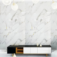 Panneau mural en PVC imperméable au design moderne et écologique, personnalisable, imitation marbre UV, pour salon, télévision, hôtel, murs intérieurs