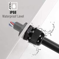 Connecteurs de presse-étoupe étanches IP en nylon et plastique, 50 pièces, tailles de filetage 3-16 mm PG7-PG19, poignée de câble noire, fabriqué en Chine