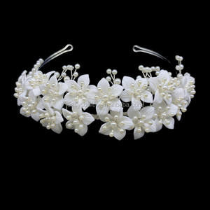 Csja — accessoires de <span class=keywords><strong>cheveux</strong></span> en porcelaine, bandeau de mariage, ornements de perles, fleurs, Design Unique, RE3959 - Product Image 1