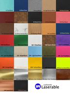 Feuilles de cuir PU 12x18 pouces, 0,8 mm, similicuir laserable avec adhésif, options multicolores, fonction pliable pour patchs thermocollants