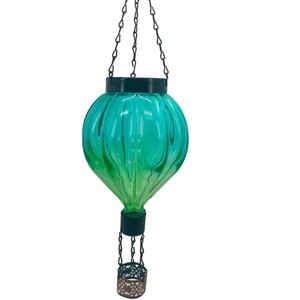 Solar Powered Hot Air <b>Balloon</b> Lantern Glass Outdoor Flame Lamp Waterproof Home <b>Decoration</b> Round Shape Heat Resistant - Product Image 5