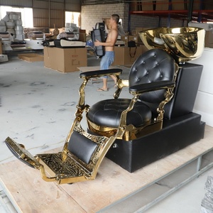 Sillón de Champú Hidráulico Reclinable Kisen, Lavabo de Cerámica Portátil, Diseño Contemporáneo, Lujoso, para Salón, Barbería, Hospital, Supermercado - Product Image 4