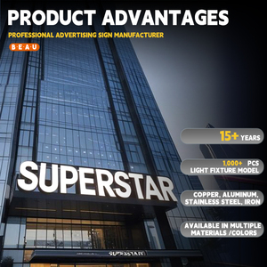 Enseigne lumineuse LED personnalisée pour toit extérieur, lettres LED, signalétique haut de gamme étanche pour immeubles de grande hauteur et <span class=keywords><strong>gratte</strong></span>-<span class=keywords><strong>ciel</strong></span> - Product Image 1
