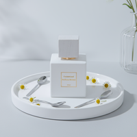 Flacon de parfum en verre transparent de qualité supérieure, logos personnalisés pour rehausser l'attrait du parfum, conteneur de 100 ml