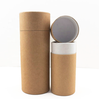 Boîte de papier d'emballage de grains de café de forme ronde faite à la main de luxe