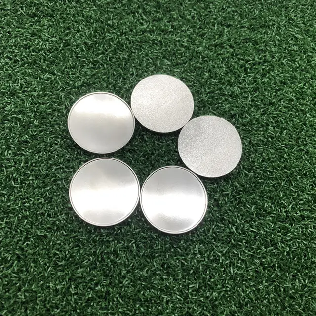 Günstige 30mm Blank Golf Zubehör Metall Bulk Ball Golf Marker