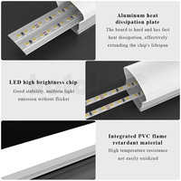 IP65 Étanche LED Étanche Étanche À La Vapeur Luminaire Plafond 3000K/4000K/6000K AC200-240V LED Batten Extérieur Tri-preuve Lumière