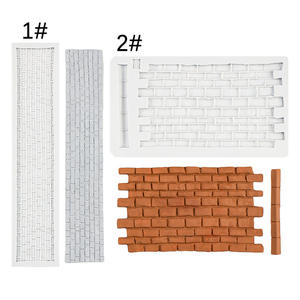 Nuevo modelo creativo de silicona Fondant con forma de valla para hornear Chocolate Fondant Cake Rim Wall Brick Cake Stencil Mold - Product Image 2