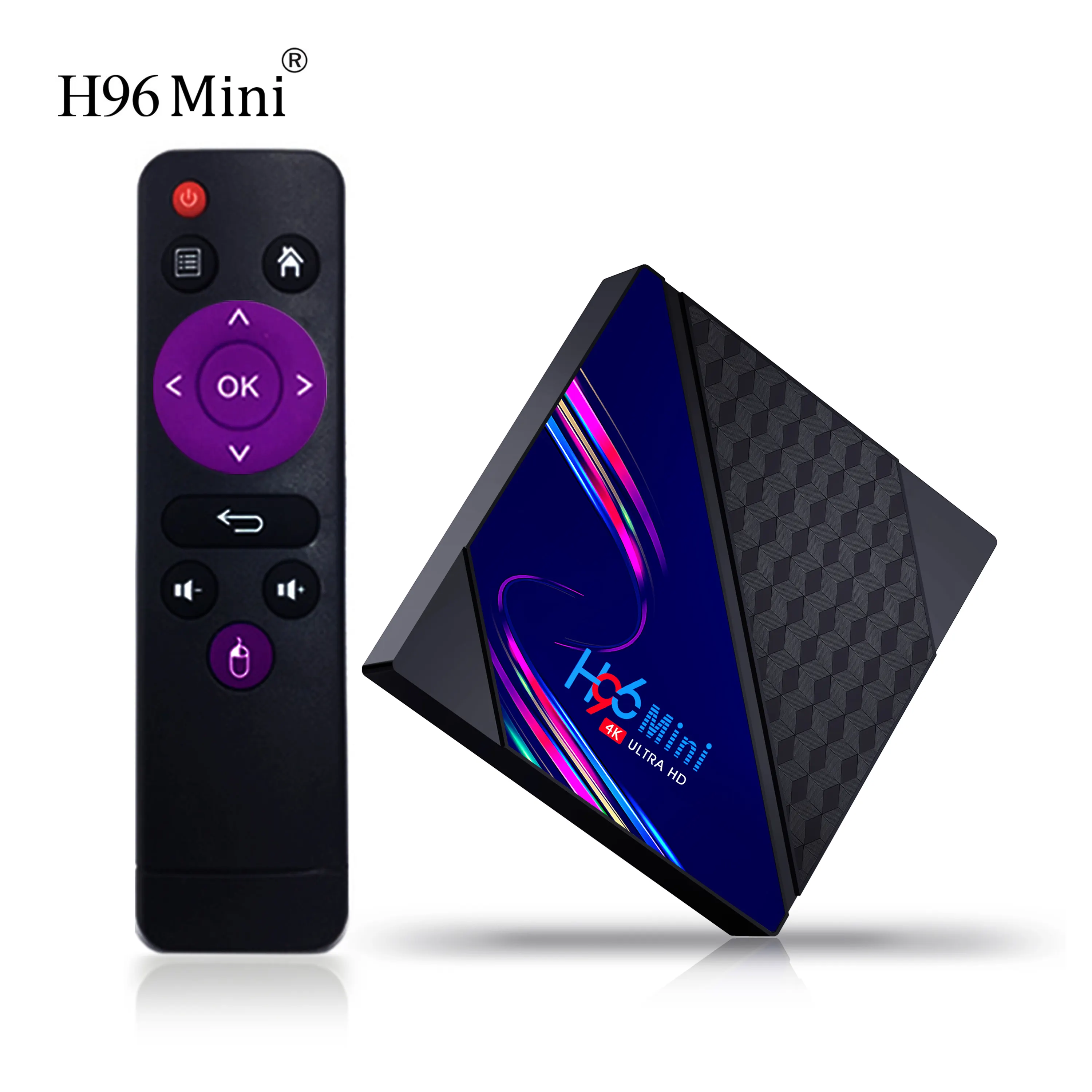 Android 10 Smart TV Box H96 MINI V8 Rockchip RK3228A 2.4g 4K TVbox Support Netflix Set Top Box