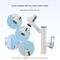 Robinet de salle de bain à bulles oxygénantes riches en dopamine, affichage numérique, design chat porte-bonheur, mitigeur chaud-froid, lavabo en céramique 304