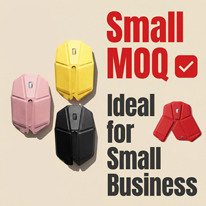 MOMO TECH Ultra Thin slim Custom Brand Logo USB Right-Handed for Outdoor Work Portable Business Foldable Origami Wireless Mouse - Product Image 2