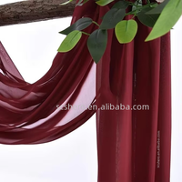 Voilage de draperie en mousseline de soie pour arche de mariage, élégant, romantique et professionnel, pour fond de scène et rideau de voûte