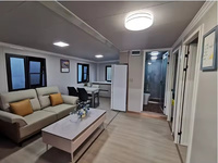Oem maison de verre préfabriquée à bas prix 40ftx20ft petites maisons préfabriquées à vendre, maison mobile casas prefabricadas de madera