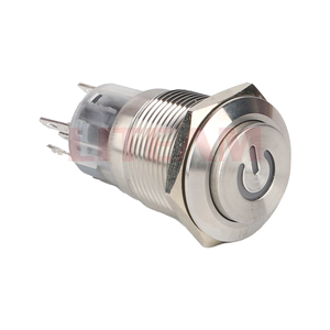 Metal Düğme Anahtarı 10/12mm Küçük IP65 Su Geçirmez Gümüş Nokta Üç Ayaklı Dairesel Kendiliğinden Sıfırlama/kendinden kilitleme 1NO1NC - Product Image 2