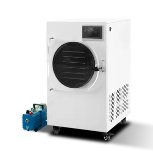6Kg Kleine Huishoudelijke Thuisgebruik Vriesdroger Machine Voor Voedsel Mini Vacuüm Lyofilisator Met Compressor Vacuümpomp