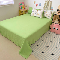 Vente en gros de 4 pièces de draps plats en microfibre à imprimé floral, ensemble de draps pour lit king size, ensemble de literie