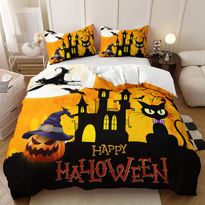 Set Copripiumino in Tessuto di Poliestere Ecologico con Stampa Anime di Alta Qualità per Halloween e Natale - Product Image 5