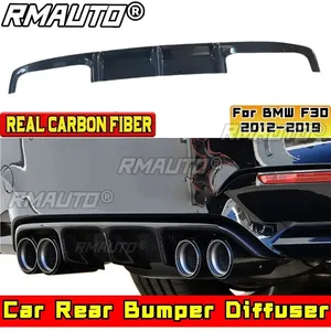 F30 Rear Bumper Lip Real Carbon Fibe MP Style Car Bumper Diffuser Body Kit <b>Splitter</b> for BMW F30 2012-2019 Car Accessories - Product Image 3