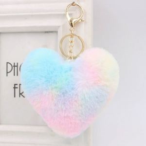 Llavero de Peluche en Forma de Corazón, Colorido, Personalizado, Bonito y Moderno, Colgante para Bolso, Regalo para Mujer, Venta al Por Mayor - Product Image 4
