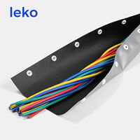 Funda Protectora de Cables de PVC con Botón a Presión, Reutilizable, Protector de Cables Industriales, Cubierta Flexible para Cables, UL94-V0