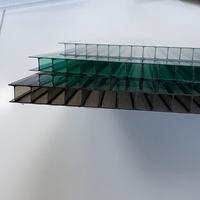 Panneaux de toiture creux en polycarbonate transparent, polycarbonate à double paroi