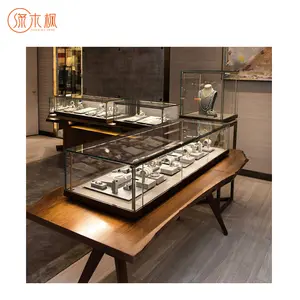 Specialized Manufacturing High-End Design Jewelri Display Cabinets Fashionable Jewelry Glass Cabinet Display Case