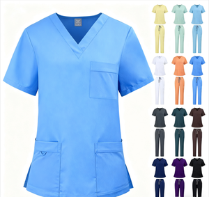 ชุดเครื่องแบบพยาบาลใช้ได้ทุกเพศใหม่2025ชุดเครื่องแบบสครับแห้งเร็วชุดเสื้อและกางเกงสองชิ้นสำหรับพยาบาลแฟชั่น OEM - Product Image 1