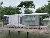 Maison capsule spatiale, hôtel préfabriqué de luxe, maison mobile moderne, maison miniature moderne en plein air, unité capsule, module spatial, capsule spatiale