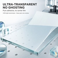 Ruban adhésif double face sans support, ultra-fin, haute transparence, sans résidu, 0,02-0,2 mm, pour batterie EV, FPC, écran, 3C, OEM