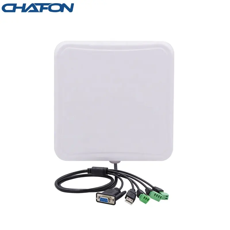 Chafon antena rfid, leitor de antena rfid de longo alcance ip67 linux raspberry android 8m com usb/tcp/wi-fi para rastreamento de veículos ao ar livre