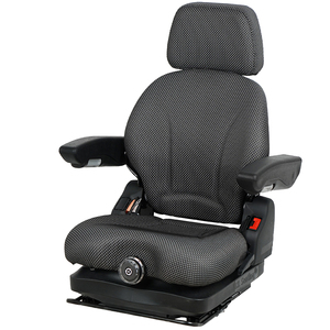 Siège de conducteur de tracteur en cuir PU imperméable avec accoudoirs et glissière-Capacité de charge de 500kg - Product Image 3