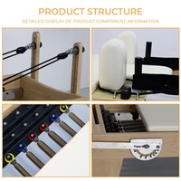 Reformer Pilates Formfit en bois d'érable, durable et réglable, équipement de studio de Pilates pour la santé