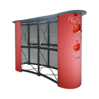 Comptoir de Promotion Pop-Up Portable en PVC avec Impression Personnalisée Support de Réception Pliable en Aluminium Table sur pied Expositions d'Événements
