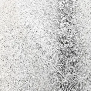 Customizable Pure white Ricamo Perline Glitter Lace Net Fabric with Shiny Glitters for Wedding Dress
