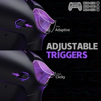 Kit de boutons arrière remappables en métal pour manette PS5 BDM-030/040/050 - RISE4 Plus MAX avec butons de déclenchement à clic et poignée caoutchoutée