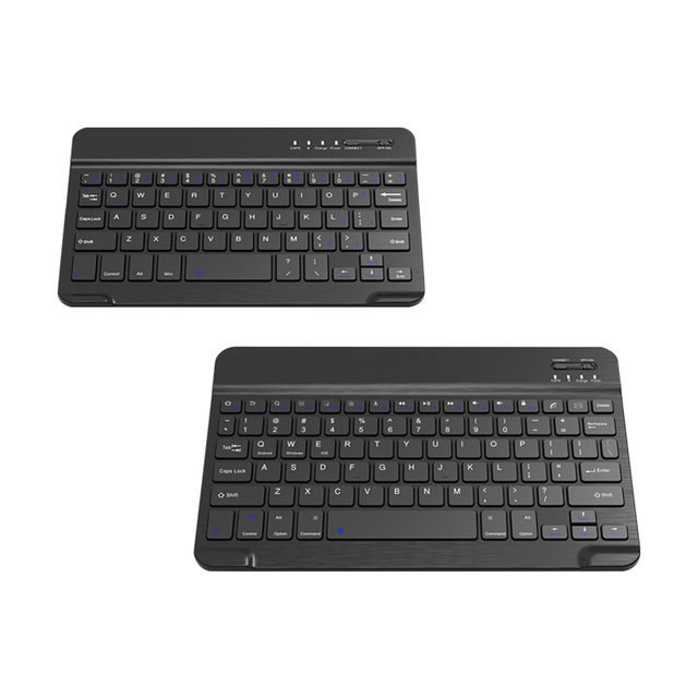 KAKUSIGA 8inch 10inch Mini Thin Black Wireless Keyboard Connect Cellphone Tablet Touch Typing Keyboard Have Arabic Version