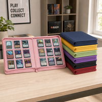 Porte-cartes de collection Jin Ou Color à 9 pochettes en cuir PU personnalisé pour cartes de sport de baseball