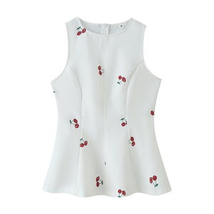 SHENZHU 2026 Completo Estivo da Donna 2 Pezzi, Elegante Casual con Motivo Floreale, Top Senza Maniche + Pantaloni Lunghi, <span class=keywords><strong>Tuta</strong></span> da Donna - Product Image 6