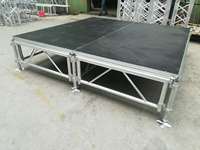 Plataforma de escenario de madera Actividades de conciertos al aire libre Portátil Plegable 1X1m 1x2m Plataforma de escenario portátil de aluminio