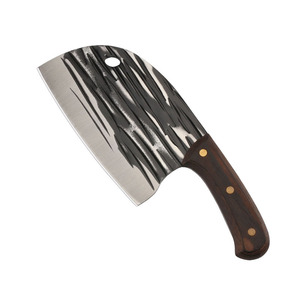 Hand-forged kitchen knife, household chopping and slicing knife, round-headed and sharp, for cutting vegetables, meat, and - Product Image 5
