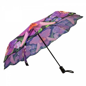 Paraguas plegable de 21 pulgadas con estampado floral bonito a la moda para mujer - Product Image 1