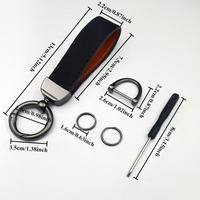 Porte-clés personnalisé en cuir suédé, porte-clés de voiture personnalisé, cadeau pour homme, père, anniversaire, promotion d'entreprise, porte-clés cadeau