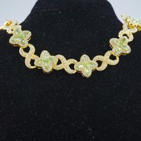 Perhiasan Fashion Terbaru, Kalung Rantai Cuban Infinity Berlapis Logam, Motif Bunga Marquise, Gaya Hip Hop, untuk Pria & Wanita