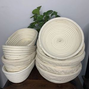 Préparer Banneton pour la première utilisation Panier d'épreuvage du pain 10Mm <span class=keywords><strong>Baneton</strong></span> 9 6 ''Paniers Fermentation Brosse Lin Bakers Couche - Product Image 4