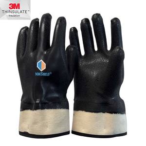 NMSHIELD Thinsulate Guantes de alta resistencia Mezcla de nitrilo PVC Guantes a prueba de frío con revestimiento completo Guantes DE TRABAJO Hombres Construcción - Product Image 2