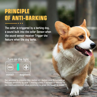 Intelligentes Bell-Aktiviertes Hundehalsband IP67 Wasserdicht Wiederaufladbar Kunststoff 3 Modi Größenverstellbar Bellkontrollgerät für Alle Hunde