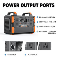 Station d'alimentation portable 1200W avec batterie LiFePO4, générateur de charge au lithium, batterie solaire