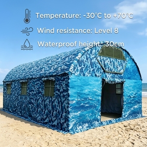 Tente d'urgence robuste pour la plage, imperméable, camouflage désertique, abri arqué, pour le secours en bord de mer - Product Image 3